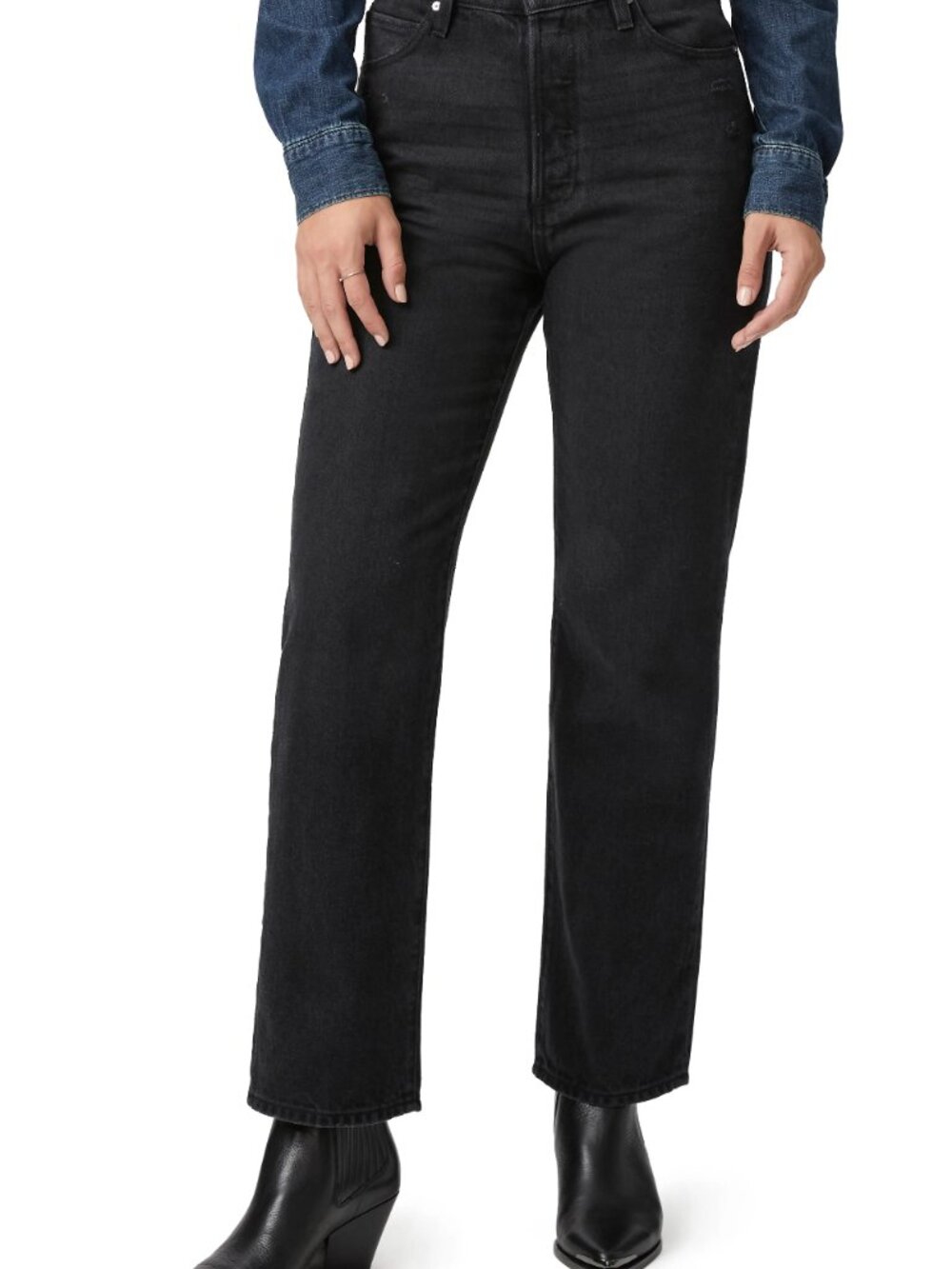 Paige Jeans | Nwt! Paige Sawyer Covered Buttonfly - Black -